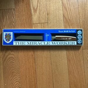 Vintage Royal Sheffield Home Miracle Worker Knife with Brown Handle